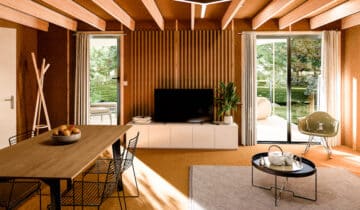 Équipements de divertissement pour un studio de jardin loué