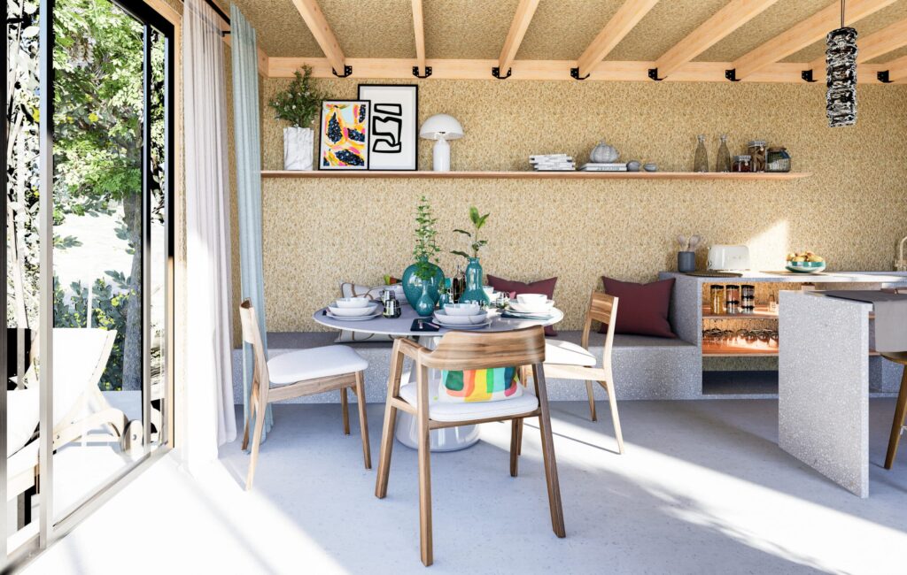 studio de jardin, salon, devoir
