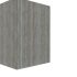 Petit volume de studio de jardin à toit monopente habillé d'un bardage bois vertical gris, vue en perspective