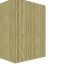 Studio de jardin habitable, bardage bois vertical teinte verte naturelle, façade en clins