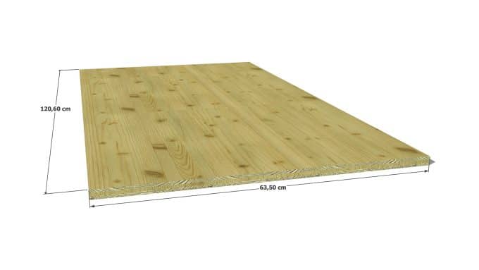 Panneau 3 plis en épicéa traité autoclave – Dimensions 635x1260 mm – Épaisseur 19 mm