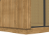 Détail d'angle bas d'un studio bois, bardage vertical et plancher bois apparent