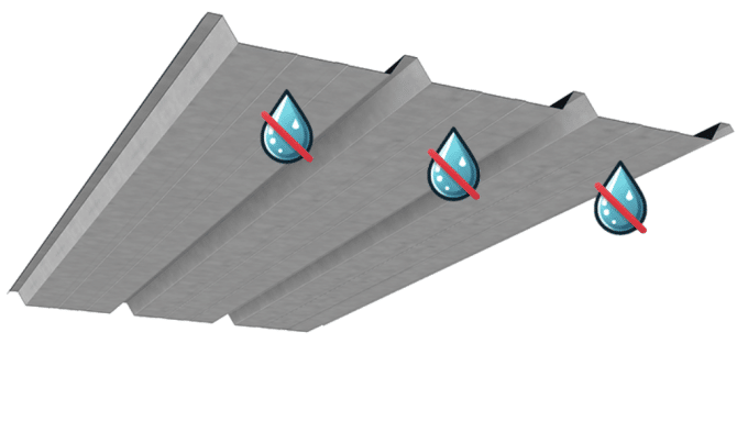 Bac acier gris anthracite RAL 7016 – Épaisseur 63/100 – 5 Ondulations