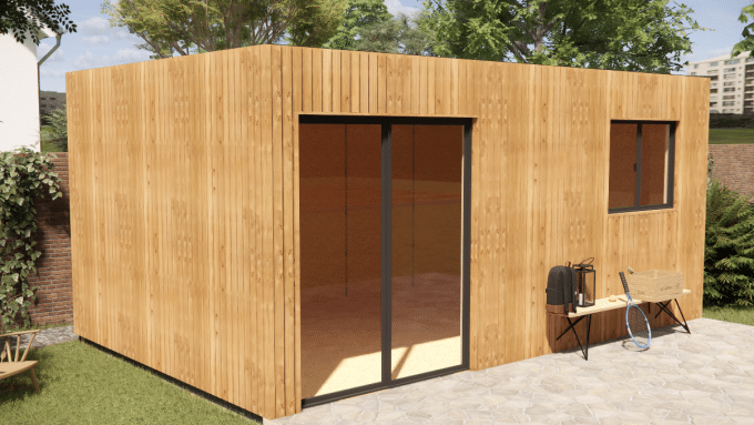 Bureau de jardin en bois