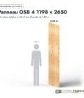 Panneau OSB 3 à bords droits – Dimensions 1196x2650 mm – Épaisseur 12 mm, longueurs, Studio Français