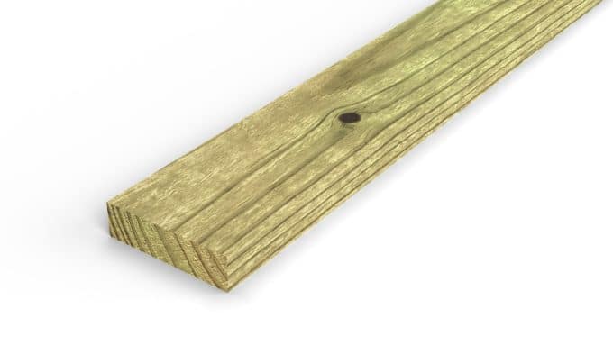 Latte en pin sylvestre traité autoclave vert classe 4 – Section 16x60 mm, vue principale, Studio Français