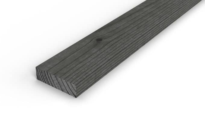 Bardage bois noir en latte de pin 20x70, traitée par trempage : pièce seule