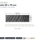 Bardage bois noir en latte de pin 20x70, traitée par trempage, plan de section, Studio Français
