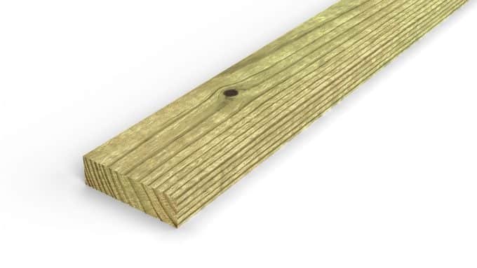 Bardage 20x70 vert, latte de pin sylvestre autoclave rabotée : pièce seule
