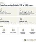 Planche emboîtable en pin sylvestre traité autoclave gris classe 3 – Section 27x130 mm, en bref, Studio Français