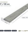 Planche emboîtable en pin sylvestre traité autoclave gris classe 3 – Section 27x130 mm, pièce cotée, Studio Français