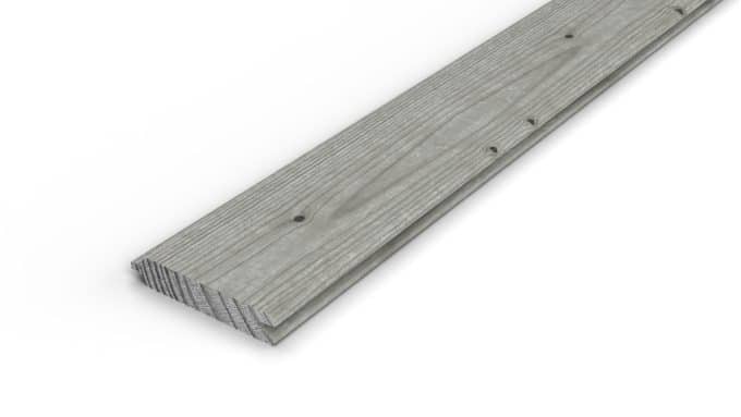 Planche emboîtable en pin sylvestre traité autoclave gris classe 3 – Section 27x130 mm, vue principale, Studio Français