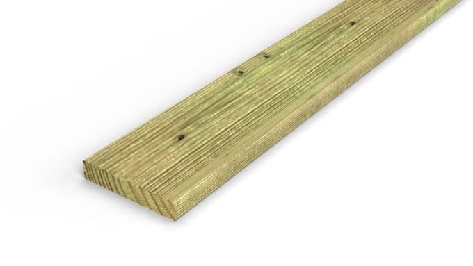 Lame de plancher 27x145 en pin sylvestre autoclave vert : pièce seule