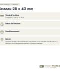 Tasseau en pin sylvestre traité autoclave noir – Section 28x42 mm, commande et livraison, Studio Français
