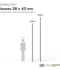 Tasseau en pin sylvestre traité autoclave noir – Section 28x42 mm, longueurs, Studio Français