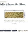 Madrier / Chevron en pin sylvestre traité autoclave vert classe 4 – Section 45x145 mm, plan de section, Studio Français