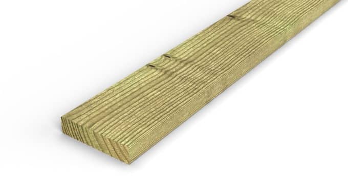 Madrier / Chevron en pin sylvestre traité autoclave vert classe 4 – Section 45x195 mm, vue principale, Studio Français