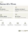 Chevron en pin sylvestre traité autoclave vert classe 4 – Section 45x70 mm, en bref, Studio Français