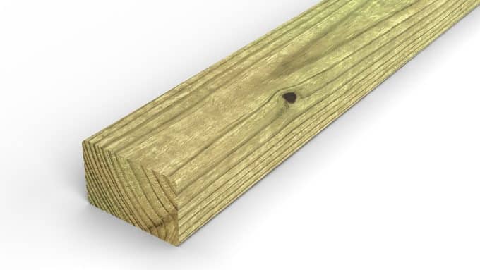 Chevron en pin sylvestre traité autoclave vert classe 4 – Section 45x70 mm, vue principale, Studio Français