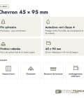 Chevron en pin sylvestre traité autoclave vert classe 4 – Section 45x95 mm, en bref, Studio Français