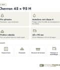 Chevron en pin sylvestre profil H traité autoclave vert classe 4 – Section 45x95 mm H, en bref, Studio Français