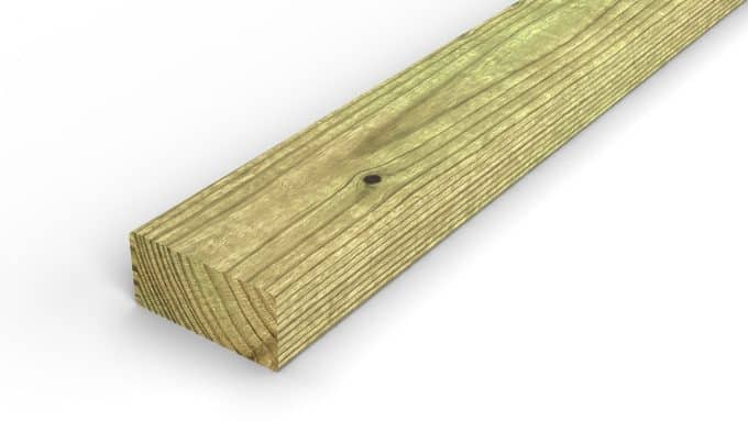 Chevron en pin sylvestre traité autoclave vert classe 4 – Section 45x95 mm, vue principale, Studio Français