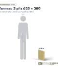 Panneau 3 plis en épicéa traité autoclave – Dimensions 635x380 mm – Épaisseur 19 mm, longueurs, Studio Français