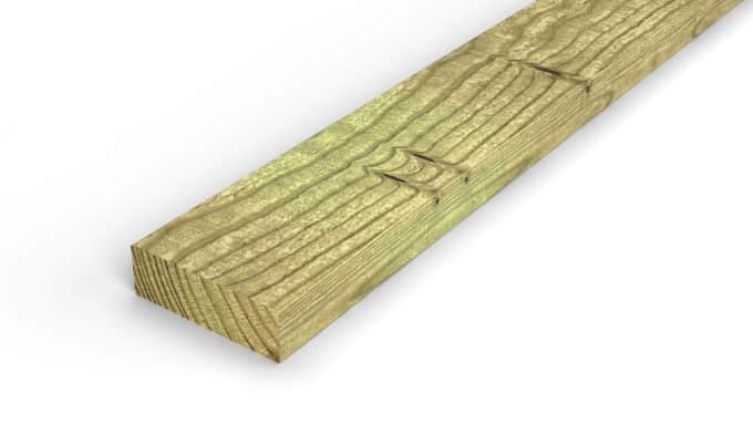 Madrier en pin sylvestre traité autoclave vert classe 4 – Section 70x220 mm, vue principale, Studio Français