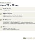 Poteau en pin sylvestre traité autoclave vert classe 4 – Section 90x90 mm, commande et livraison, Studio Français