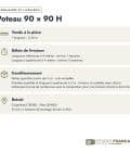 Poteau en pin sylvestre profil H traité autoclave vert classe 4 – Section 90x90 mm H, commande et livraison, Studio Français