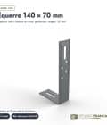 Équerre de fixation galvanisée 140 x 70 x 30 mm, acier de 1,5 mm : boite ou ensemble