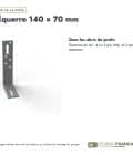Équerre de fixation galvanisée 140 x 70 x 30 mm, acier de 1,5 mm : usages