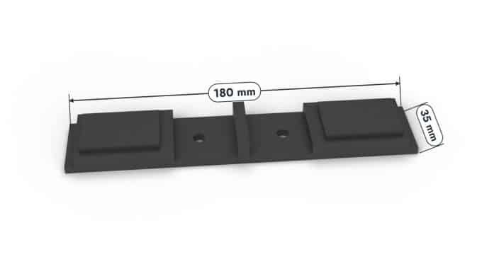 Fixation invisible Hapax Fixing Pro pour lames de 19 à 27 mm : piece cotee