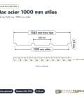 Bac acier gris anthracite RAL 7016 – Épaisseur 63/100 – 5 Ondulations, plan de section, Studio Français