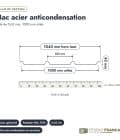 Bac acier gris anthracite RAL 7016 – Épaisseur 63/100 – 5 Ondulations, plan de section, Studio Français