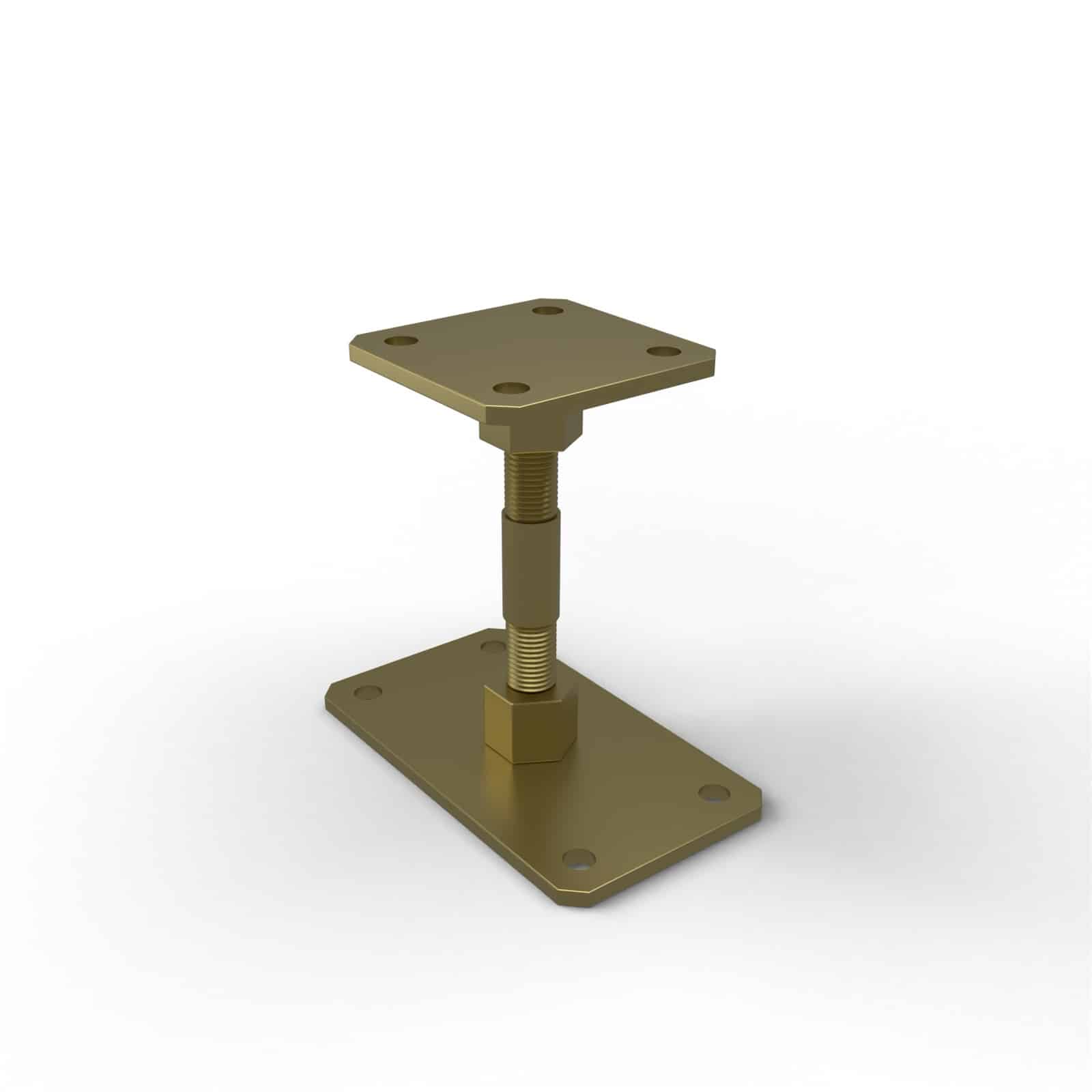 Pied de poteau réglable Brekar, platine 90 x 160 mm, poteau 90x90 : piece
