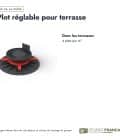 Plot réglable terrasse YEED, de 25 à 260 mm, vendu à l’unité : usages