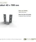 Sabot métallique 45x108 BeA à ailes extérieures, à l’unité : usages