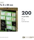 Vis inox A2 à tête fraisée pour ossature et bardage, boîte de 200 : boite ou ensemble