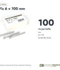 Vis inox 6x100 pour ossature bois, T30, boîte de 100 : boite ou ensemble