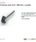 Vis bac acier 6,5x100 pour panne bois, avec cavalier gris anthracite : boite ou ensemble