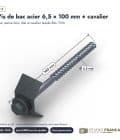 Vis bac acier 6,5x100 pour panne bois, avec cavalier gris anthracite : piece cotee