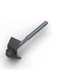 Vis bac acier 6,5x100 pour panne bois, avec cavalier gris anthracite : piece