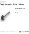 Vis bac acier 6,5x100 pour panne bois, avec cavalier gris anthracite : usages